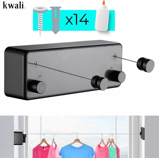 Kopen ???? Kwali. Waslijn Uittrekbaar - Waslijndraad Met Stalen Kern - Wasdraad - Wasrek Alternatief - Roldrooglijn - Uittrekbare Waslijn - 8,8 M Drooglengte ???? 3 Kopen ???? Kwali. Waslijn Uittrekbaar - Waslijndraad Met Stalen Kern - Wasdraad - Wasrek Alternatief - Roldrooglijn - Uittrekbare Waslijn - 8,8 M Drooglengte ????