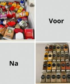 Goedkoopste ✨ BIEK20 Kruidenpotjes - 24 Vierkante Glazen Kruidenpotjes - 120 Ml - 10,5 X 4,3 Cm - Incl. 36 Strooideksels (3 Soorten) - 192 Stickers (Voorbedrukt En Blanco) - Krijtstift - Borstel - Voorraadpotten - Kruidenstrooier - Strooibus ???? -Yoshiko Shop 550x548 17