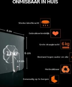 Top 10 ✔️ Merkwaar Zelfklevende Haken - 10 Stuks - Supersterk - Waterbestendig - Universeel Toepasbaar ???? -Yoshiko Shop 550x548 9