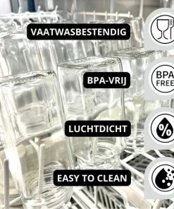 Goedkoopste ✨ BIEK20 Kruidenpotjes - 24 Vierkante Glazen Kruidenpotjes - 120 Ml - 10,5 X 4,3 Cm - Incl. 36 Strooideksels (3 Soorten) - 192 Stickers (Voorbedrukt En Blanco) - Krijtstift - Borstel - Voorraadpotten - Kruidenstrooier - Strooibus ???? -Yoshiko Shop 550x549 30