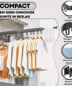 Beste recensies van ???? W&Z Droogrek Zonder Boren Inklapbaar Universeel Wasrek - Zwart ???? -Yoshiko Shop 550x549 4