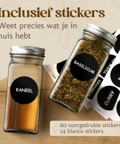 Beste recensies van ❤️ Comforder 12 Glazen Kruidenpotjes Met Strooideksel - Vierkante Kruidenstrooier - Complete Set Met Stickers, Trechter, Stift En Borstel ✔️ -Yoshiko Shop 550x550 1023