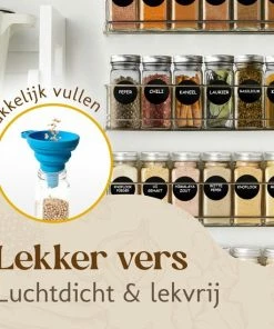 Beste recensies van ❤️ Comforder 12 Glazen Kruidenpotjes Met Strooideksel - Vierkante Kruidenstrooier - Complete Set Met Stickers, Trechter, Stift En Borstel ✔️ -Yoshiko Shop 550x550 1026