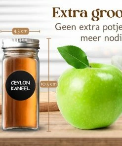 Beste recensies van ❤️ Comforder 12 Glazen Kruidenpotjes Met Strooideksel - Vierkante Kruidenstrooier - Complete Set Met Stickers, Trechter, Stift En Borstel ✔️ -Yoshiko Shop 550x550 1028