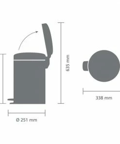 Gloednieuw ???? Brabantia NewIcon Prullenbak - 12 L - Matt Black ???? -Yoshiko Shop 550x550 1032