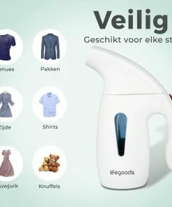 Beste Verkoop ???? LifeGoods Kledingstomer - Handstomer Voor Kleding/Textiel/Stof - 180ML Tank - Wit ???? -Yoshiko Shop 550x550 109