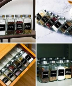Goedkoop ???? Soothe 12 Glazen Kruidenpotjes Set Met 2 Soorten Strooideksels – Kruidenstrooier 120 Ml – Compleet Pakket Incl Kruidenpotjes Stickers, Krijtstift En Accessoires ⌛ -Yoshiko Shop 550x550 1096