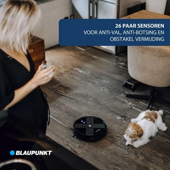 Hete verkoop ???? Blaupunkt Bluebot XVAC BPK-VCBB1XVBWT – Robotstofzuiger Met Dweilfunctie – Slimme Gyro Navigatie - Met Watertank ???? 7 Hete verkoop ???? Blaupunkt Bluebot XVAC BPK-VCBB1XVBWT – Robotstofzuiger Met Dweilfunctie – Slimme Gyro Navigatie - Met Watertank ???? - Afbeelding 5