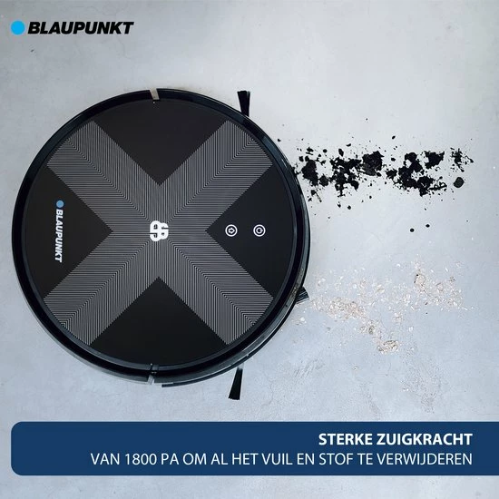 Hete verkoop ???? Blaupunkt Bluebot XVAC BPK-VCBB1XVBWT – Robotstofzuiger Met Dweilfunctie – Slimme Gyro Navigatie - Met Watertank ???? 8 Hete verkoop ???? Blaupunkt Bluebot XVAC BPK-VCBB1XVBWT – Robotstofzuiger Met Dweilfunctie – Slimme Gyro Navigatie - Met Watertank ???? - Afbeelding 6