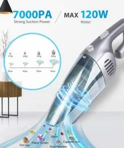 Hete verkoop ???? Fuegobird Handstofzuiger, Kruimelzuiger, Draadloze Stofzuiger, Fityou Mini-stofzuiger 7000pa 120 W Nat-droog Handstofzuiger, 2600 MAh USB-stofzuiger, Lichtgewicht Stofzuiger Voor Thuis, Auto En Huisdier - Grijs ???? -Yoshiko Shop 550x550 112