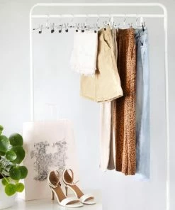Promo ✨ LifeGoods 20x Broekhangers Met Verstelbare Antislip Knijpers - Stevige Kleding Hanger Met Klemmen - Kleerhanger Voor Dames/Heren/Kind/Baby - Broek En Rok Houder - Metaal ✔️ -Yoshiko Shop 550x550 1128