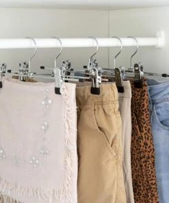 Promo ✨ LifeGoods 20x Broekhangers Met Verstelbare Antislip Knijpers - Stevige Kleding Hanger Met Klemmen - Kleerhanger Voor Dames/Heren/Kind/Baby - Broek En Rok Houder - Metaal ✔️ -Yoshiko Shop 550x550 1129