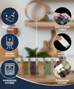Begroting ❤️ KitchenConvenience - 25 Glazen Kruidenpotjes Met Strooideksel - Kruidenstrooier - Glazen Potjes Met Deksel - Complete Set Met Stickers En Trechter En Borsteltje - Vierkante Glazen Strooier - Inclusief GRATIS PDF Boekje Met Kruiden ✔️ 11 Begroting ❤️ KitchenConvenience - 25 Glazen Kruidenpotjes Met Strooideksel - Kruidenstrooier - Glazen Potjes Met Deksel - Complete Set Met Stickers En Trechter En Borsteltje - Vierkante Glazen Strooier - Inclusief GRATIS PDF Boekje Met Kruiden ✔️ -Yoshiko Shop 550x550 1145