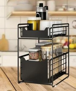 Uitgang ✨ AlShiha® Organizer - Large(zwart) - Ladekast - Kast Organizer - Gootsteenkast Organizer - Aanrecht Organiser - Opbergrek - Keukenkast Organizer - Keuken Organizer - Gootsteen Organizer - Ladesysteem - Ladeblok - Keukenrek ❤️ -Yoshiko Shop 550x550 1166