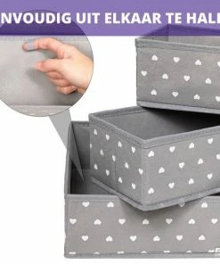 Promo ???? Housum Opbergbakjes - Vouwbare Opbergmandjes Voor Badkamer, Keuken Of Voor In De Kast - Grijs - Set Van 8 Opberg Bakjes / Mandjes ???? -Yoshiko Shop 550x550 1211