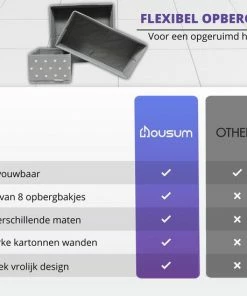 Promo ???? Housum Opbergbakjes - Vouwbare Opbergmandjes Voor Badkamer, Keuken Of Voor In De Kast - Grijs - Set Van 8 Opberg Bakjes / Mandjes ???? -Yoshiko Shop 550x550 1212