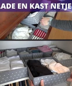 Promo ???? Housum Opbergbakjes - Vouwbare Opbergmandjes Voor Badkamer, Keuken Of Voor In De Kast - Grijs - Set Van 8 Opberg Bakjes / Mandjes ???? -Yoshiko Shop 550x550 1215