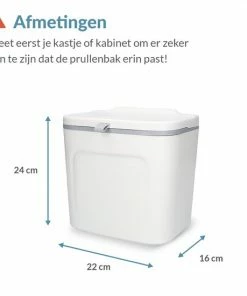 Top 10 ???? Mr. Green Mind 7L Prullenbak – Hangen Of Staan – Aanrecht Afvalbakje – GFT Afvalbakje – Wit - Goed Sluitende Deksel - Geen Geur En Fruitvliegen - Afvalscheiding ???? -Yoshiko Shop 550x550 1231