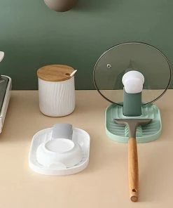 Beste Pirce ???? Dappermann | Spatelhouder WIT- Lepelhouder - Pollepels - Dekselhouder - Keukengerei Houder ???? -Yoshiko Shop 550x550 1271