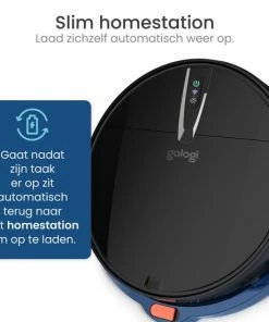 Nieuw ???? Gologi Robotstofzuiger Met Dweilfunctie - Automatisch - Met Laadstation - Draadloze Robot Stofzuiger - 45DB - Zwart ???? -Yoshiko Shop 550x550 1294