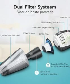 Goedkoop ⭐ LifeGoods Kruimelzuiger - Snoerloos - HEPA Filter - Donkergrijs - Incl. Opzetstukken ???? -Yoshiko Shop 550x550 1330