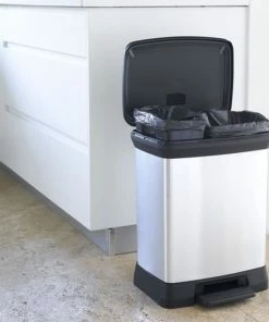 Promo ???? Curver Decobin Duo Prullenbak Afvalscheider - 10L + 18L - Metallic ⌛ -Yoshiko Shop 550x550 1336