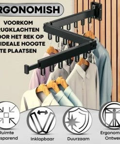 Beste recensies van ???? W&Z Droogrek Zonder Boren Inklapbaar Universeel Wasrek - Zwart ???? -Yoshiko Shop 550x550 155