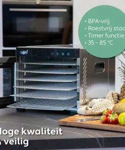 Top 10 ???? Vita5 Nobel PRO 6 Voedseldroger – Droogoven - RVS – 24-Uurs Timer – Led-bedieningspaneel – Dehydrator – 6 Laags ???? -Yoshiko Shop 550x550 256
