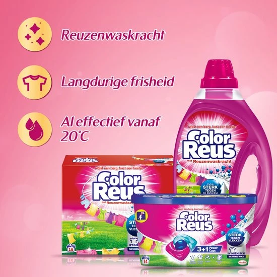 Beste deal ???? Color Reus Power Caps Wascapsules - Wasmiddel Capsules - Voordeelverpakking - 2x52 Wasbeurten ???? 6 Beste deal ???? Color Reus Power Caps Wascapsules - Wasmiddel Capsules - Voordeelverpakking - 2x52 Wasbeurten ???? - Afbeelding 4