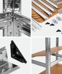 Beste Verkoop ???? LifeGoods Stellingkast - 5 Planken - 875 Kg Draagkracht - Opbergrek - 94x40x180 Cm - Metaal/MDF - RVS ???? -Yoshiko Shop 550x550 271