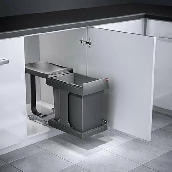 Groothandel ❤️ Hailo Solo Automatic Inbouw Prullenbak - Automatische Afvalemmer - 20 Liter | Donkergrijs ???? 6 Groothandel ❤️ Hailo Solo Automatic Inbouw Prullenbak - Automatische Afvalemmer - 20 Liter | Donkergrijs ???? - Afbeelding 4