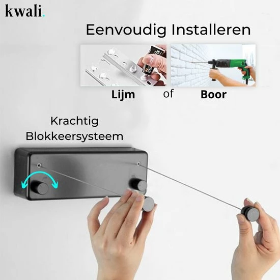 Kopen ???? Kwali. Waslijn Uittrekbaar - Waslijndraad Met Stalen Kern - Wasdraad - Wasrek Alternatief - Roldrooglijn - Uittrekbare Waslijn - 8,8 M Drooglengte ???? 6 Kopen ???? Kwali. Waslijn Uittrekbaar - Waslijndraad Met Stalen Kern - Wasdraad - Wasrek Alternatief - Roldrooglijn - Uittrekbare Waslijn - 8,8 M Drooglengte ???? - Afbeelding 4