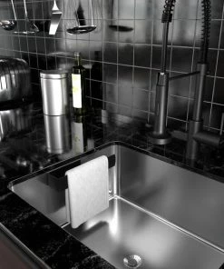 Goedkoop ???? Noswo Vaatdoekhouder - Gootsteen Organizer - Aanrecht & Keuken - RVS - Zwart ???? -Yoshiko Shop 550x550 36