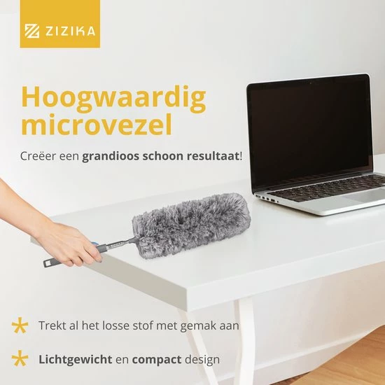 Goedkoopste ✔️ ZIZIKA Telescopische Plumeau Met Telescoopsteel - Ragebol - 60 Tot 135 CM - Uitschuifbaar - Microvezel Ragebol - Grijs ???? 5 Goedkoopste ✔️ ZIZIKA Telescopische Plumeau Met Telescoopsteel - Ragebol - 60 Tot 135 CM - Uitschuifbaar - Microvezel Ragebol - Grijs ???? - Afbeelding 3