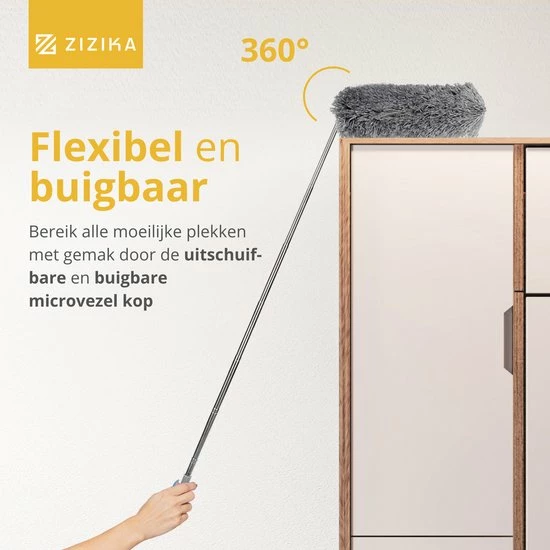 Goedkoopste ✔️ ZIZIKA Telescopische Plumeau Met Telescoopsteel - Ragebol - 60 Tot 135 CM - Uitschuifbaar - Microvezel Ragebol - Grijs ???? 6 Goedkoopste ✔️ ZIZIKA Telescopische Plumeau Met Telescoopsteel - Ragebol - 60 Tot 135 CM - Uitschuifbaar - Microvezel Ragebol - Grijs ???? - Afbeelding 4