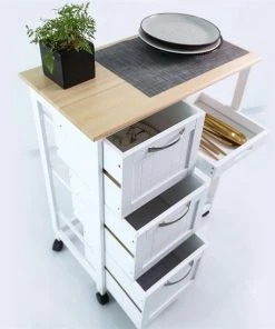 Korting ???? Anaterra Keukentrolley Op Wieltjes - Serveerwagen - Wit/Grenenhout - Met Lades - Rolwagen Keuken ???? 18 Korting ???? Anaterra Keukentrolley Op Wieltjes - Serveerwagen - Wit/Grenenhout - Met Lades - Rolwagen Keuken ???? -Yoshiko Shop 550x550 381