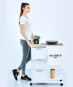 Korting ???? Anaterra Keukentrolley Op Wieltjes - Serveerwagen - Wit/Grenenhout - Met Lades - Rolwagen Keuken ???? 23 Korting ???? Anaterra Keukentrolley Op Wieltjes - Serveerwagen - Wit/Grenenhout - Met Lades - Rolwagen Keuken ???? -Yoshiko Shop 550x550 386