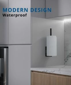 Uitgang ❤️ Westerhof Premium Keukenrolhouder Zwart Hangend En Zelfklevend - Rollenhouder - 3M Plakstrip En Schroevenset ???? -Yoshiko Shop 550x550 442