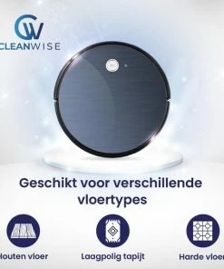 Goedkoop ???? CleanWise - D5 Pro - Robotstofzuiger Met Dweilfunctie - Dweilrobot - Robot Stofzuiger - Stofzuiger Robot - Robotstofzuiger Met Laadstation - Black Friday 2022 ???? -Yoshiko Shop 550x550 571