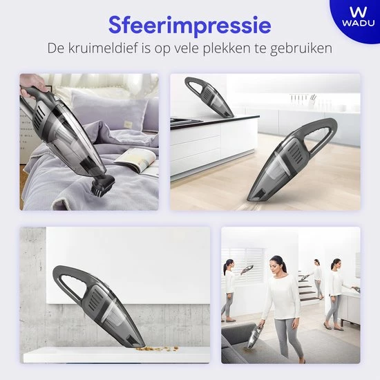 Aanbiedingen ✔️ Wadu Kruimeldief Snoerloos - Kruimelzuiger Voor Nat & Droog - 4 Opzetstukken En Opbergtas ???? 8 Aanbiedingen ✔️ Wadu Kruimeldief Snoerloos - Kruimelzuiger Voor Nat & Droog - 4 Opzetstukken En Opbergtas ???? - Afbeelding 6