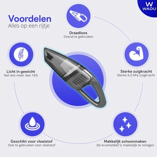 Aanbiedingen ✔️ Wadu Kruimeldief Snoerloos - Kruimelzuiger Voor Nat & Droog - 4 Opzetstukken En Opbergtas ???? 10 Aanbiedingen ✔️ Wadu Kruimeldief Snoerloos - Kruimelzuiger Voor Nat & Droog - 4 Opzetstukken En Opbergtas ???? - Afbeelding 8