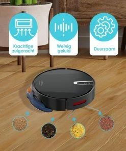 Kopen ???? Looki 3-in-1 Robotstofzuiger Met Dweilfunctie - Automatisch - Met Laadstation - Draadloze Robot Stofzuiger - 45DB - Zwart ???? -Yoshiko Shop 550x550 602