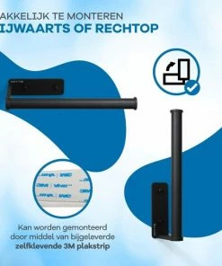 Groothandel ???? WITTS Keukenrolhouder - Zelfklevend - Keukenrolhouder Zwart - Rollenhouder ???? -Yoshiko Shop 550x550 619