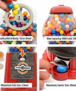 Groothandel ???? CKB Ltd CKB Snoepautomaat Grote Retro Snoepmachine - Rode Kauwgomballen Automaat Snoepmachine Gumball Machine ???? -Yoshiko Shop 550x550 63