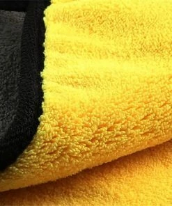 Kopen ???? Eco Dry Towel Microvezel Auto Droogdoek - 30cm X 40cm - Poetsdoek - Auto Poetsdoek - Schoonmaak Accesoires - Auto Handdoek - Droogdoek - Geel/Grijs - Watermagneet. ????