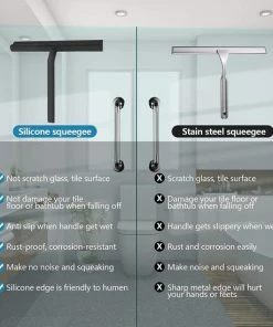 Kopen ???? ATV PERFECTUM Douchewisser Zwart Met Ophangsysteem - Raamwisser- Trekker Douche - Silicone - 21cm X 16cm - Badkamer Accessoires - Douchewisser ???? -Yoshiko Shop 550x550 66