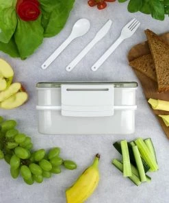 Uitgang ???? Homra Lunchbox STAQS Grey - Bento Box - 2 Laags Broodtrommel - 3 Compartimenten - Grijs - Lunch To Go - Duurzaam Kunststof - BPA Vrij - 3 Vaks Lunchtrommel Voor Volwassenen - Inclusief Bestek - Magnetron, Diepvries, Vaatwasser Bestendig - Vers Houden ???? 35 Uitgang ???? Homra Lunchbox STAQS Grey - Bento Box - 2 Laags Broodtrommel - 3 Compartimenten - Grijs - Lunch To Go - Duurzaam Kunststof - BPA Vrij - 3 Vaks Lunchtrommel Voor Volwassenen - Inclusief Bestek - Magnetron, Diepvries, Vaatwasser Bestendig - Vers Houden ???? -Yoshiko Shop 550x550 671