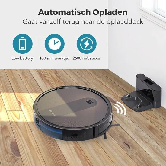 Coupon ???? LifeGoods Robotstofzuiger - Automatisch Laadstation - Dubbel Filtersysteem - 1600Pa - Zwart ???? 8 Coupon ???? LifeGoods Robotstofzuiger - Automatisch Laadstation - Dubbel Filtersysteem - 1600Pa - Zwart ???? - Afbeelding 6