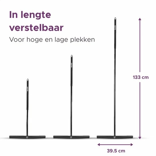 Beste deal ???? MAYMS® Vloerwisser Badkamer - Vloertrekker - Vloertrekker Met Steel - Floor Wiper - Aftrekker - RVS - Zwart - Design - Wisser - Vloerwisser Douche ???? 4 Beste deal ???? MAYMS® Vloerwisser Badkamer - Vloertrekker - Vloertrekker Met Steel - Floor Wiper - Aftrekker - RVS - Zwart - Design - Wisser - Vloerwisser Douche ???? - Afbeelding 2