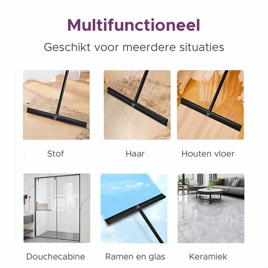 Beste deal ???? MAYMS® Vloerwisser Badkamer - Vloertrekker - Vloertrekker Met Steel - Floor Wiper - Aftrekker - RVS - Zwart - Design - Wisser - Vloerwisser Douche ???? 5 Beste deal ???? MAYMS® Vloerwisser Badkamer - Vloertrekker - Vloertrekker Met Steel - Floor Wiper - Aftrekker - RVS - Zwart - Design - Wisser - Vloerwisser Douche ???? - Afbeelding 3
